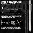 Mission Caliburn EVO Dart Points - Grooved Black - DreamDarts Dartshop