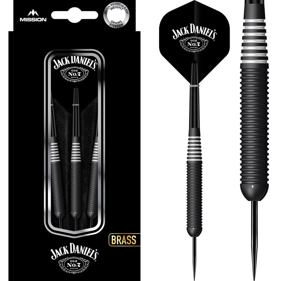 Jack Daniels Old No7 - Electro Black Brass - Steeldarts - DreamDarts Dartshop