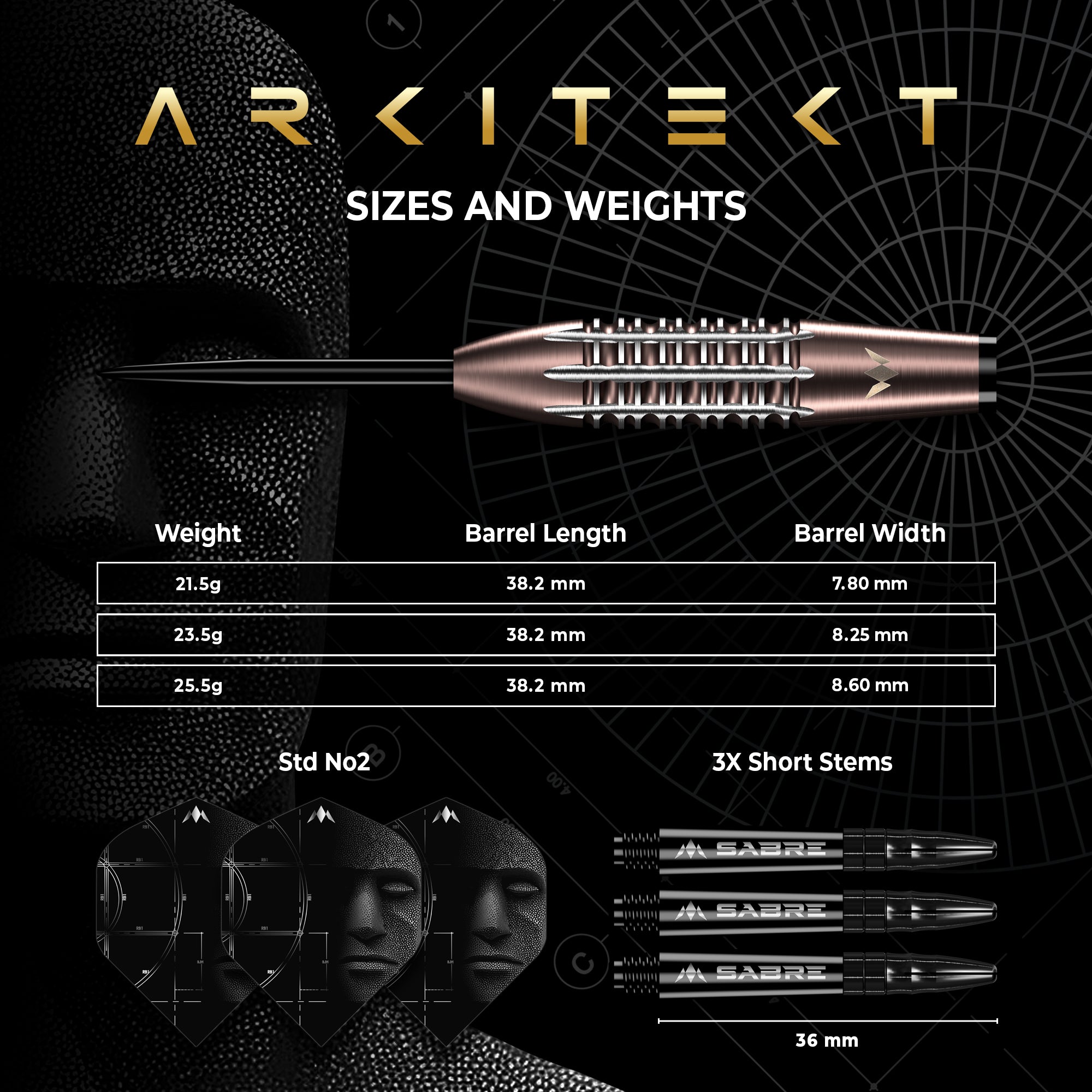 Mission Arkitekt 90% Steeldarts - DreamDarts Dartshop