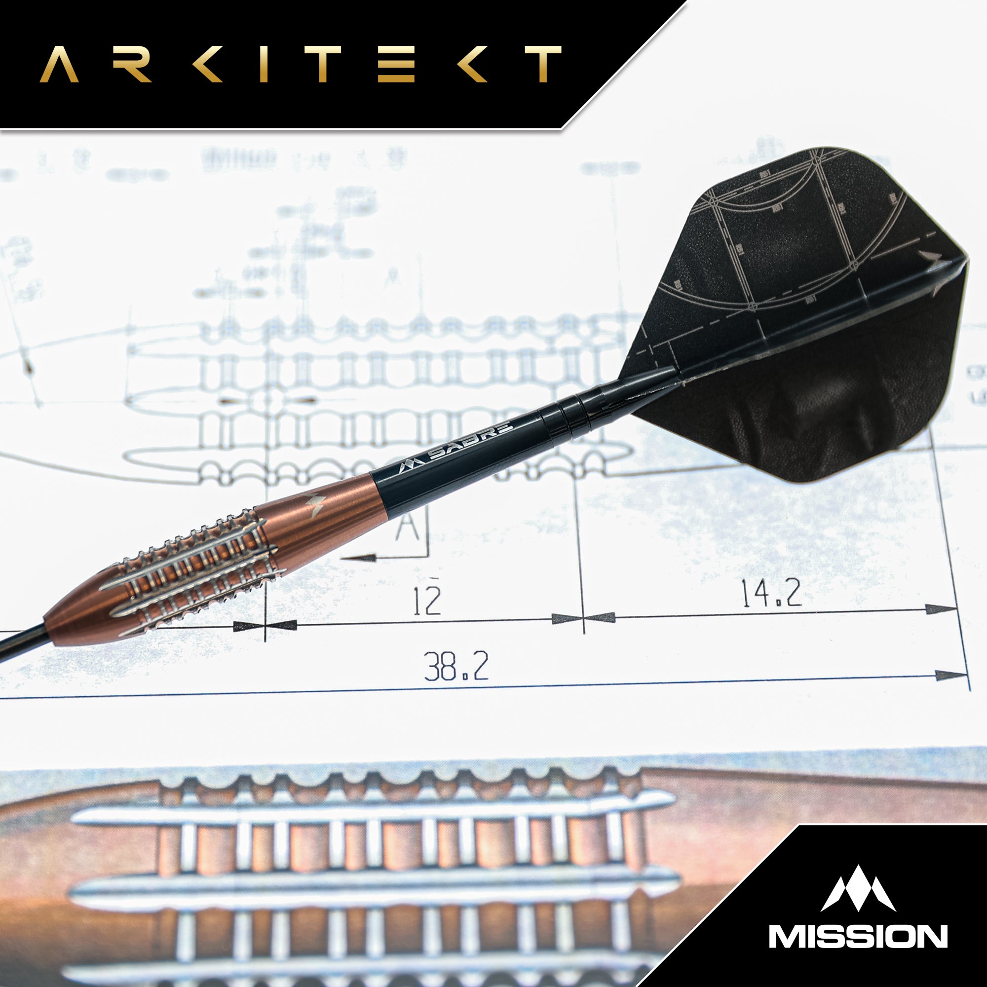 Mission Arkitekt 90% Steeldarts - DreamDarts Dartshop