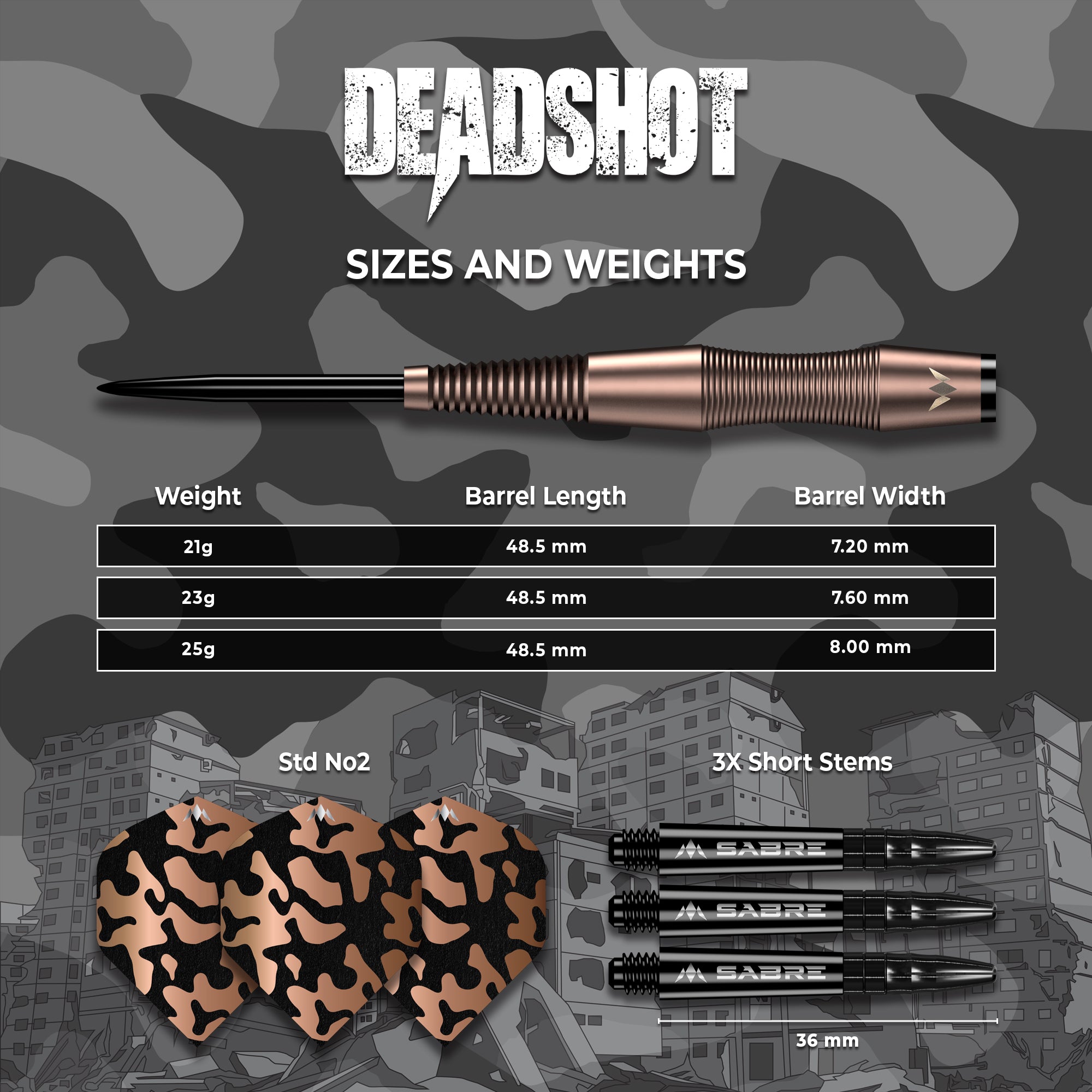 Mission Deadshot 95% Steeldarts - DreamDarts Dartshop