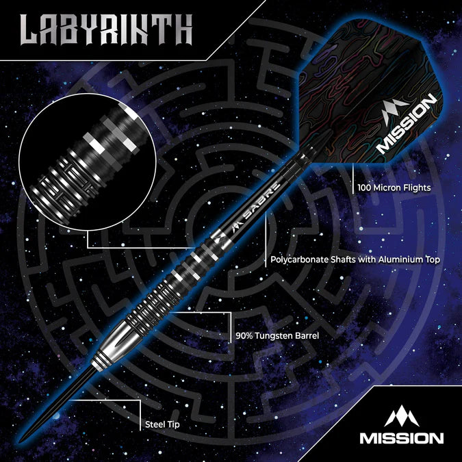 Mission Labyrinth 90% Steeldarts - DreamDarts Dartshop