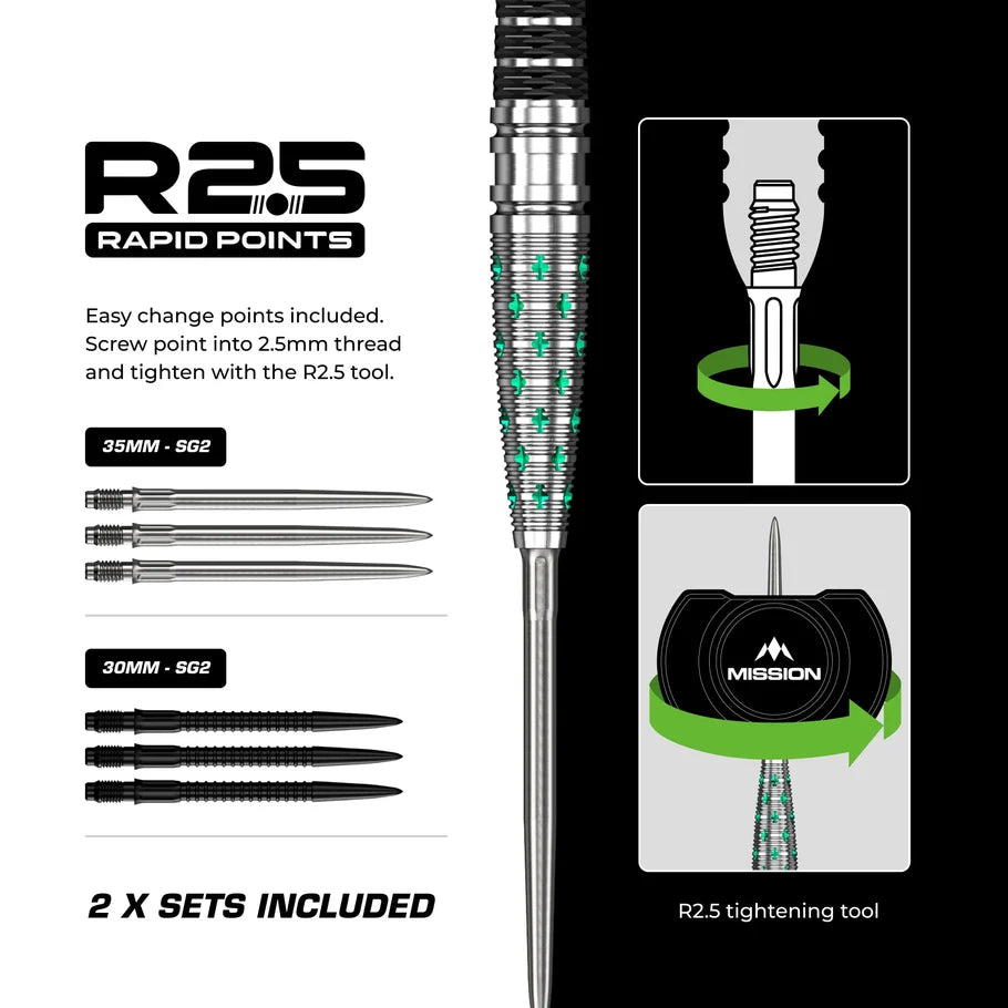 Mission Mantis R2.5 95% Steeldarts - DreamDarts Dartshop