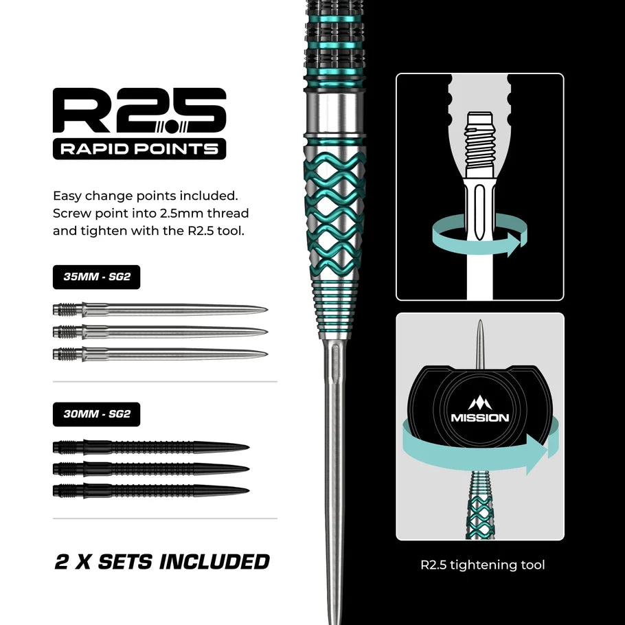Mission Neptune R2.5 90% Steeldarts - DreamDarts Dartshop