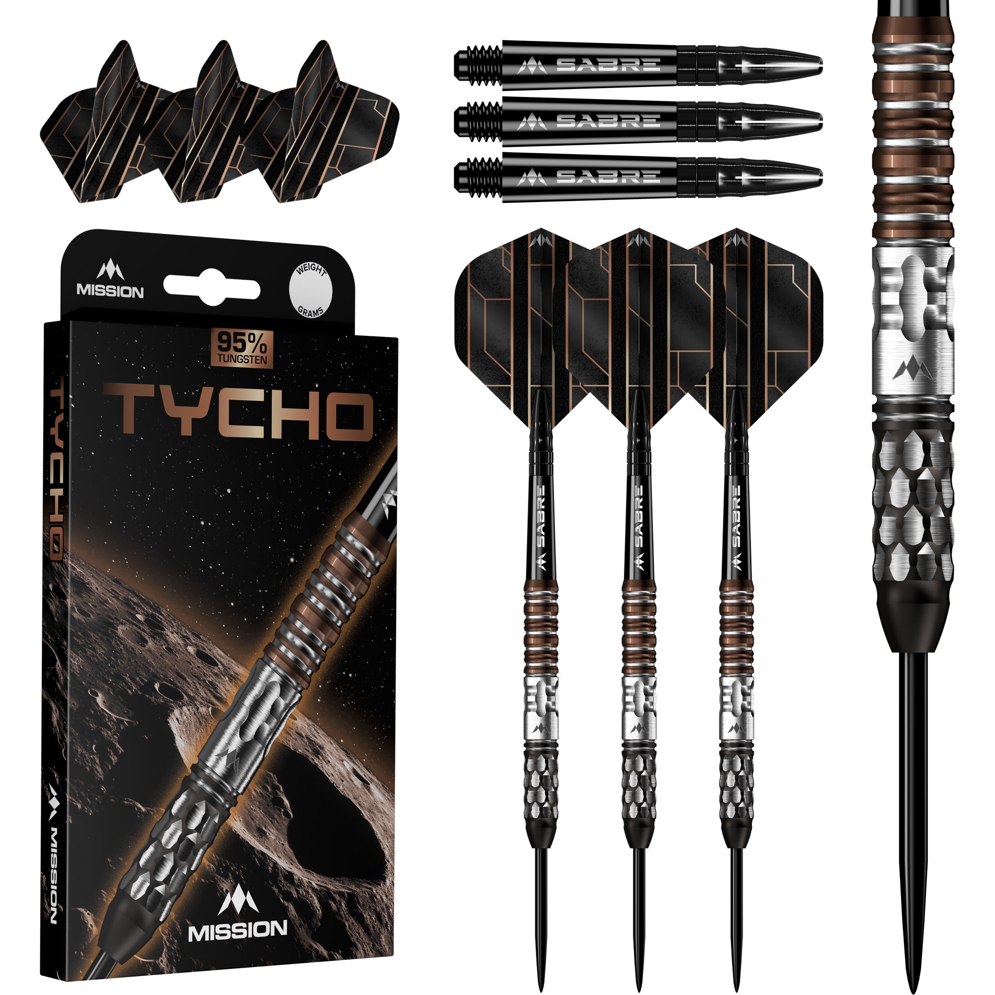Mission Tycho 95% Steeldarts - DreamDarts Dartshop