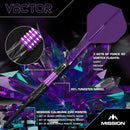 Mission Vector 95% Steeldarts - DreamDarts Dartshop
