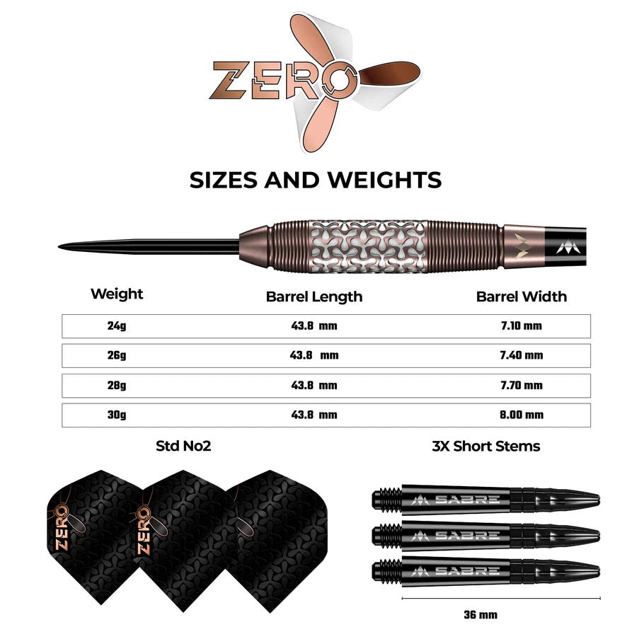 Mission Zero 97,5% Steeldarts - DreamDarts Dartshop