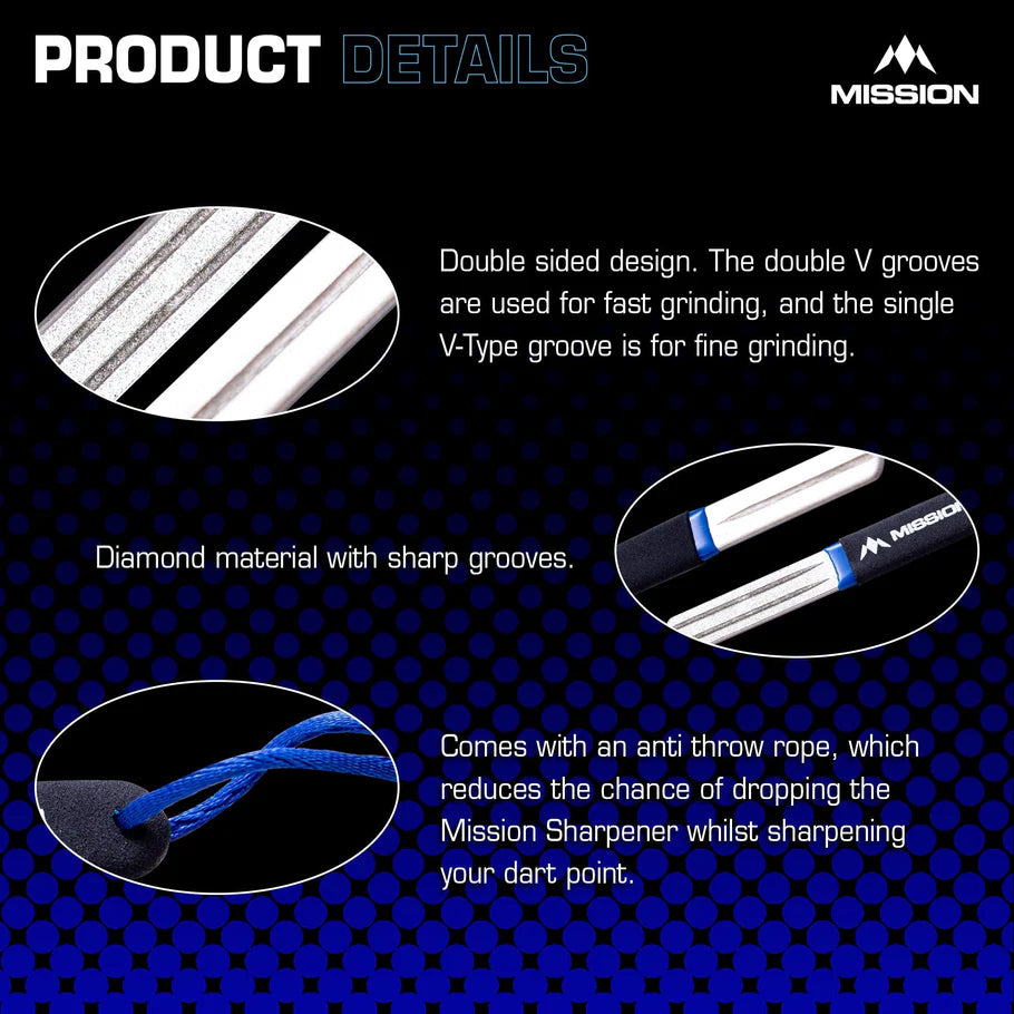 Mission Diamond Point Sharpener - DreamDarts Dartshop