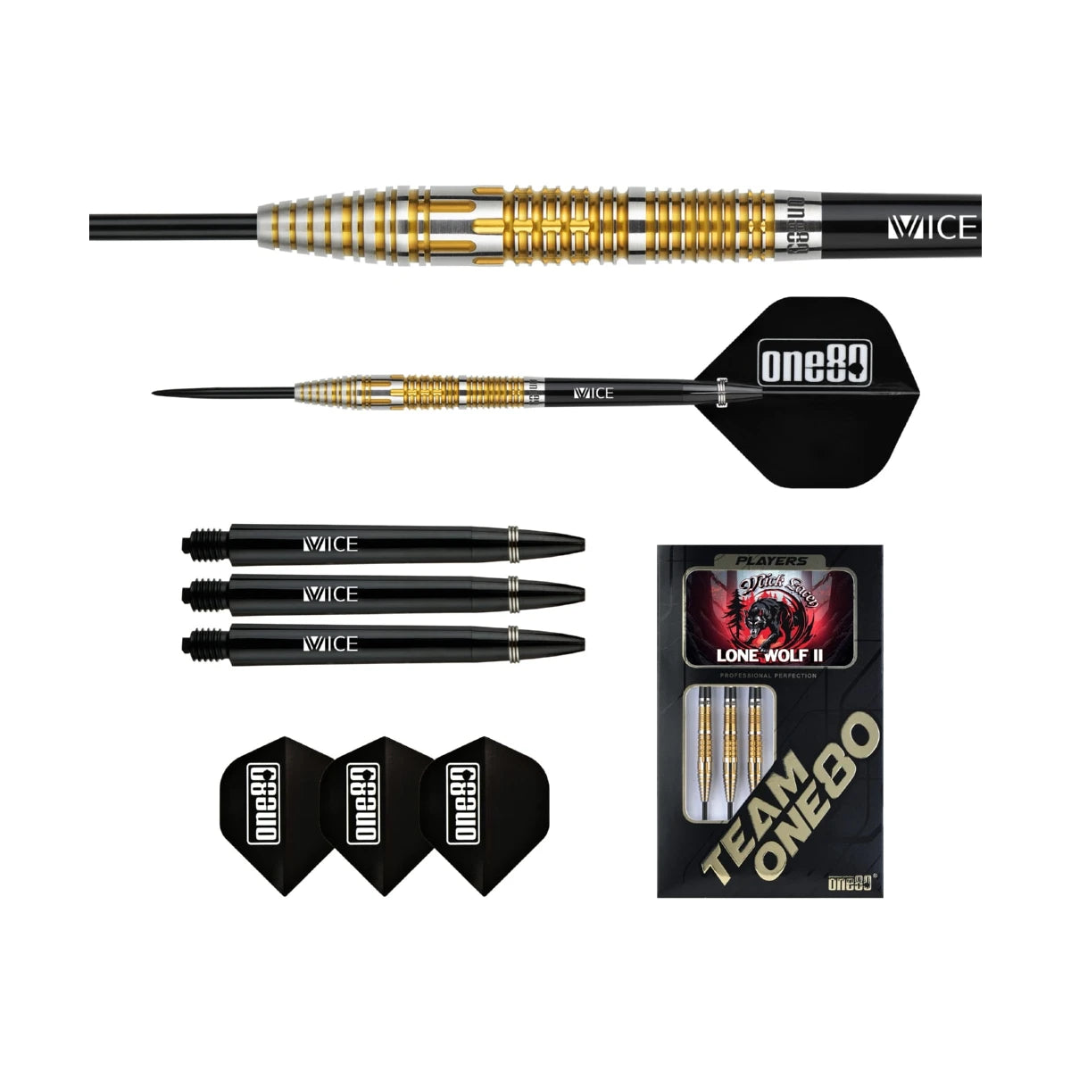 Mick Lacey Lone Wolf II 90% Steeldarts - DreamDarts Dartshop