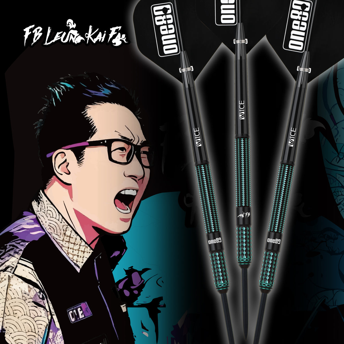 FB Kai Fan Leung Signature Dart V3 90% Steeldarts - DreamDarts Dartshop