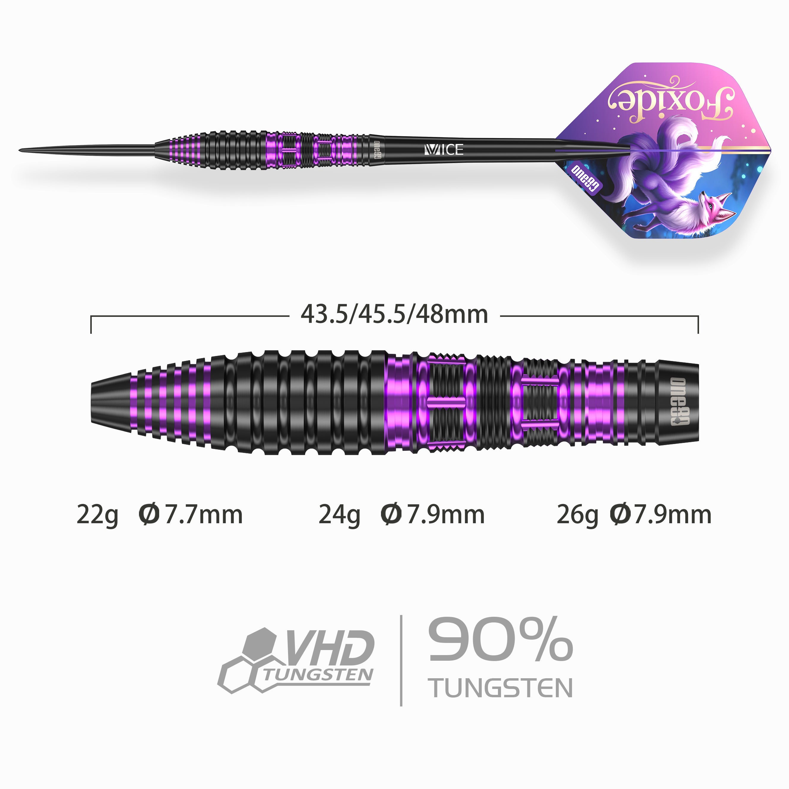 Foxide F2 90% Steeldarts - DreamDarts Dartshop