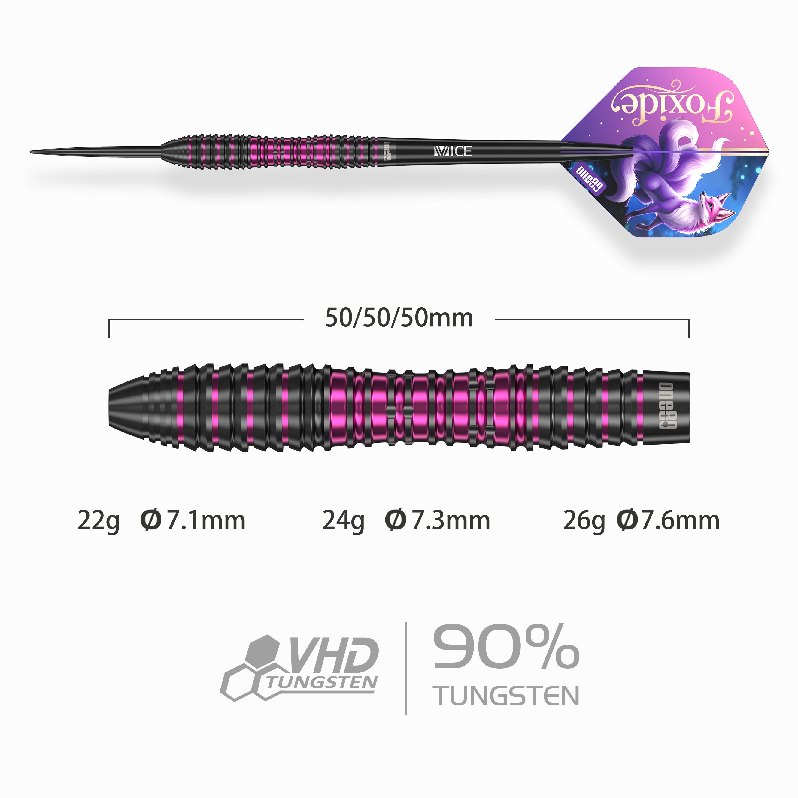 Foxide F3 90% Steeldarts - DreamDarts Dartshop
