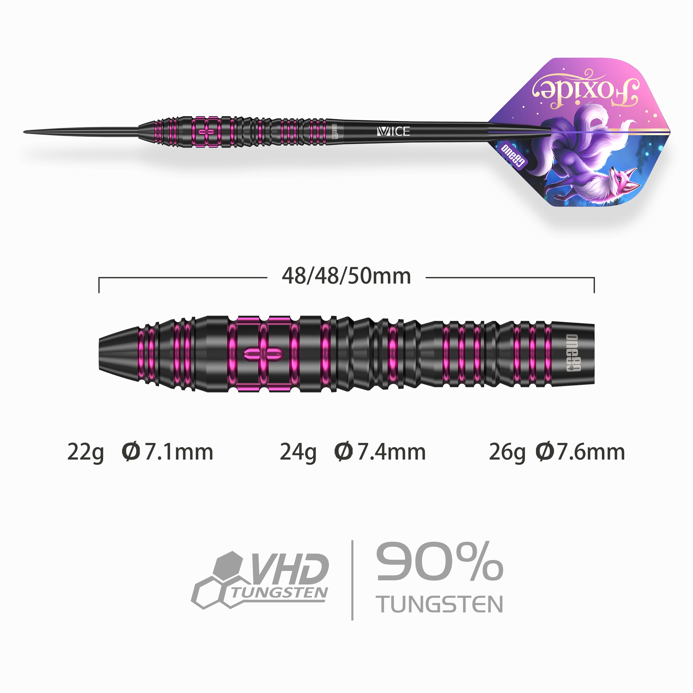 Foxide F4 90% Steeldarts - DreamDarts Dartshop