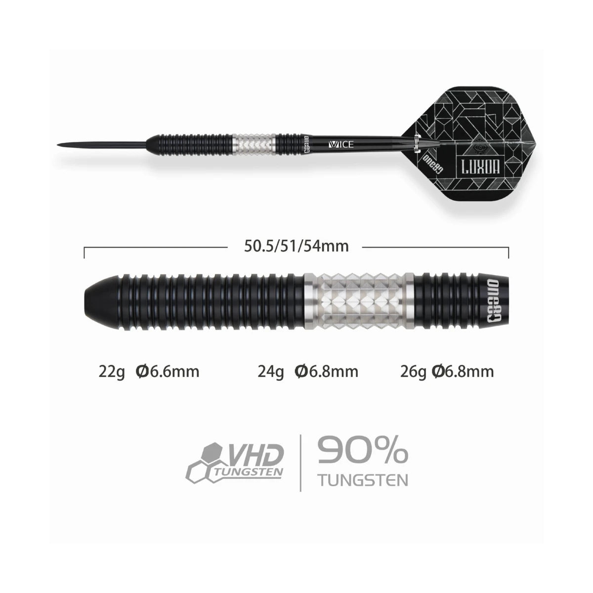 Luxor II Iota 90% Steeldarts - DreamDarts Dartshop