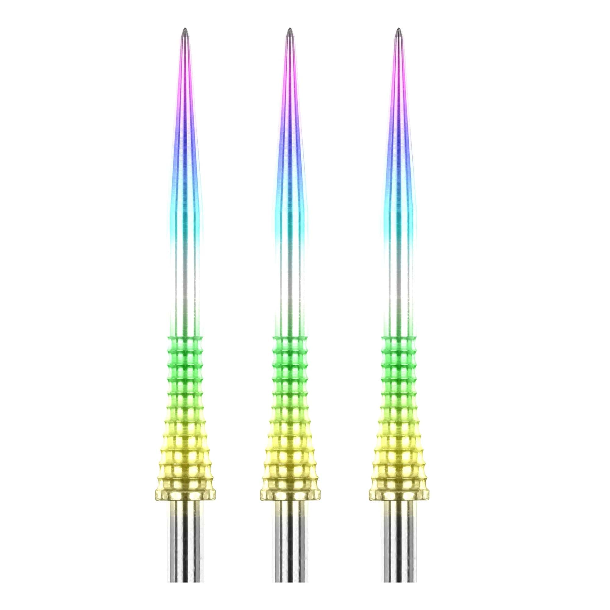Raptor Gripped Dart Points Rainbow - DreamDarts Dartshop