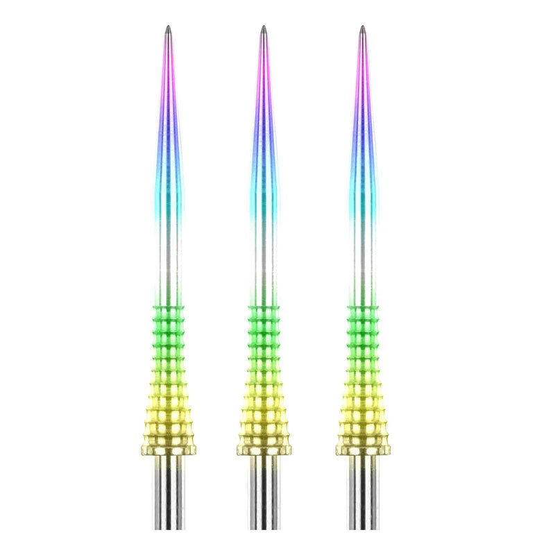 Raptor Gripped Dart Points Rainbow - DreamDarts Dartshop