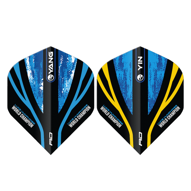 Luke Humphries Blue & Yellow Yin Yang Dart Flights - DreamDarts Dartshop