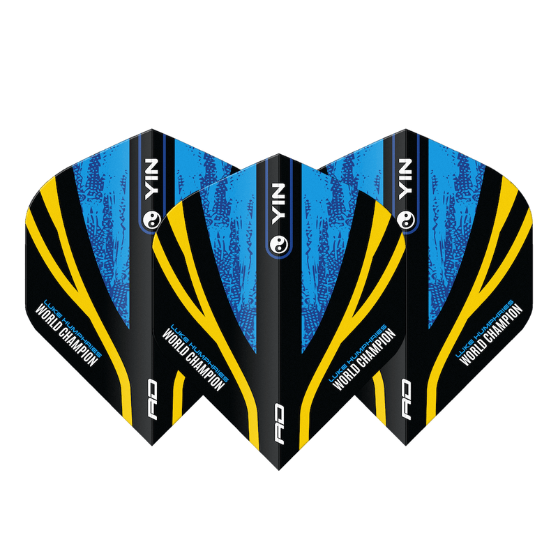 Luke Humphries Blue & Yellow Yin Yang Dart Flights - DreamDarts Dartshop