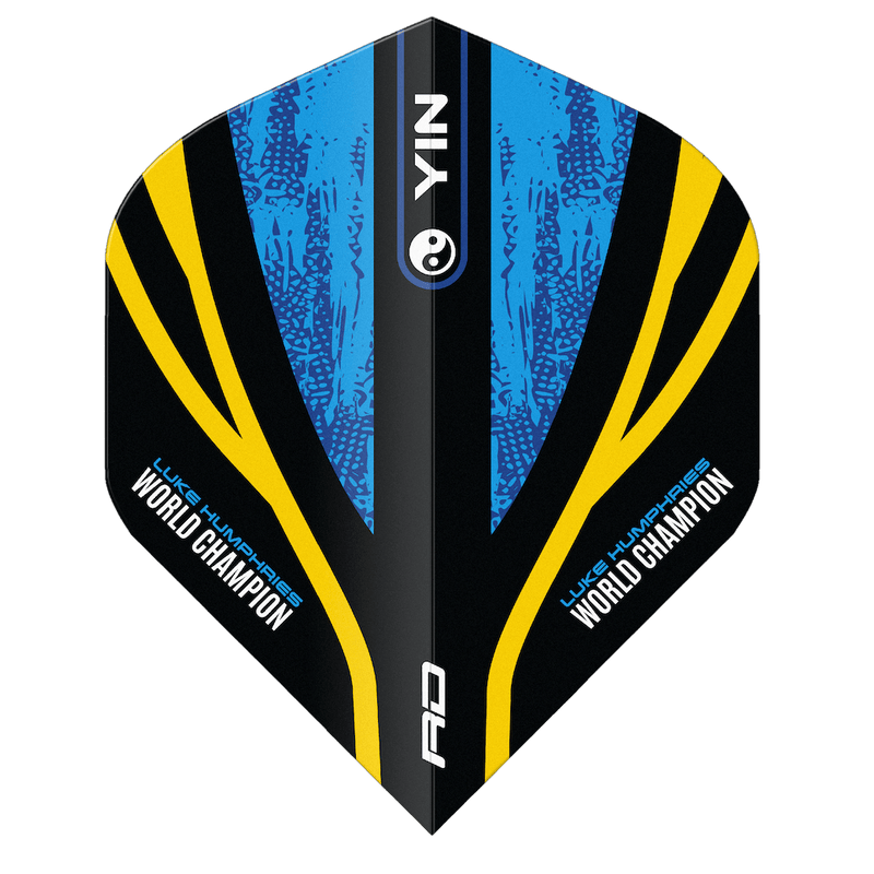 Luke Humphries Blue & Yellow Yin Yang Dart Flights - DreamDarts Dartshop