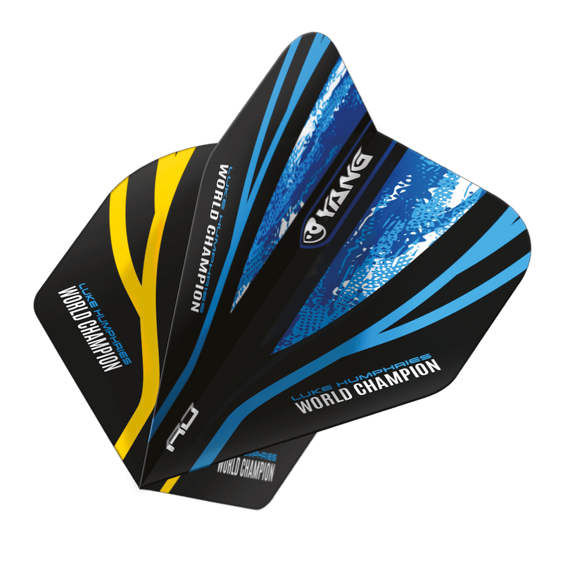 Luke Humphries Blue & Yellow Yin Yang Dart Flights - DreamDarts Dartshop