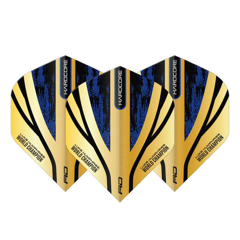 Luke Humphries Gold Hardcore Premium Standard Flights - DreamDarts Dartshop