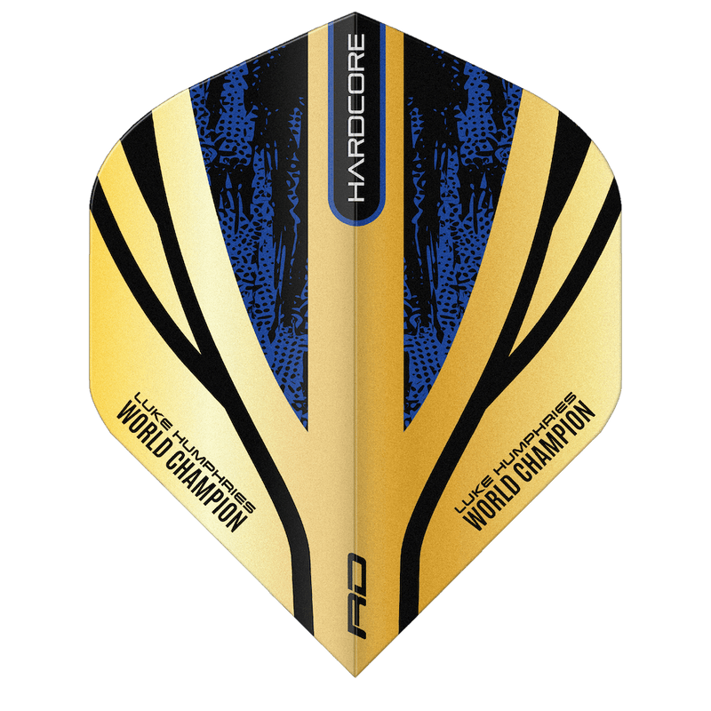 Luke Humphries Gold Hardcore Premium Standard Flights - DreamDarts Dartshop