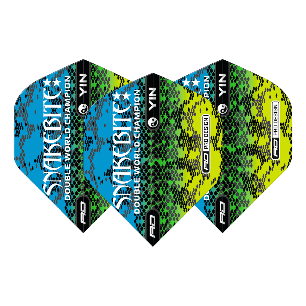 Peter Wright Yin Yang Green & Blue Flights - DreamDarts Dartshop