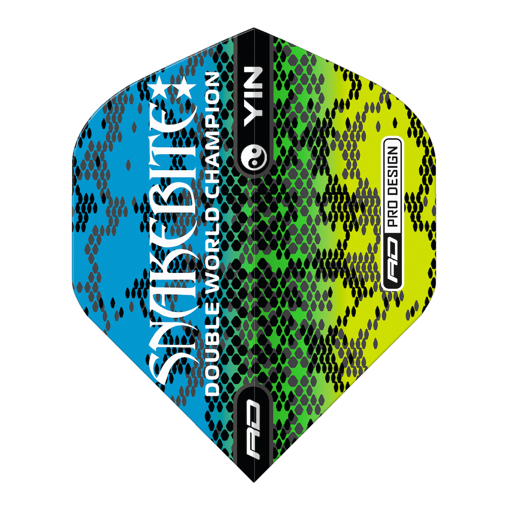 Peter Wright Yin Yang Green & Blue Flights - DreamDarts Dartshop