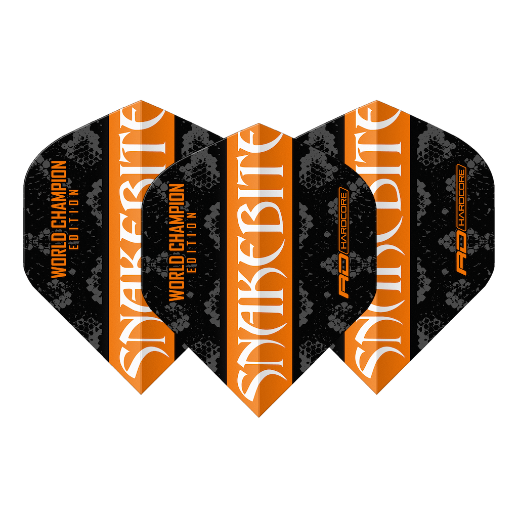 Peter Wright Yin Yang Orange & Black Flights - DreamDarts Dartshop