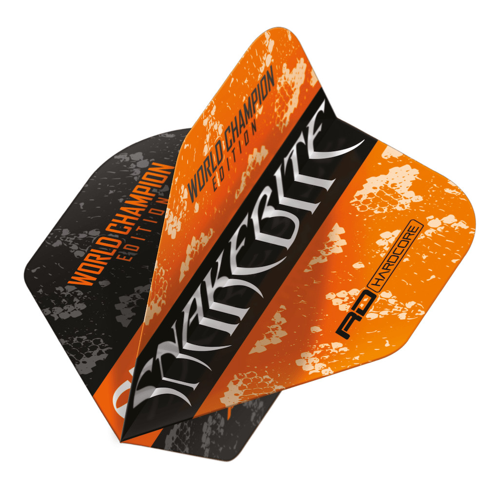 Peter Wright Yin Yang Orange & Black Flights - DreamDarts Dartshop