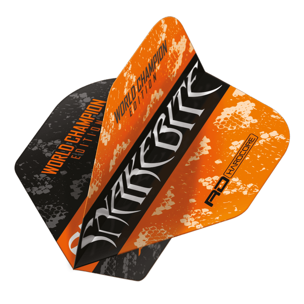 Peter Wright Yin Yang Orange & Black Flights - DreamDarts Dartshop