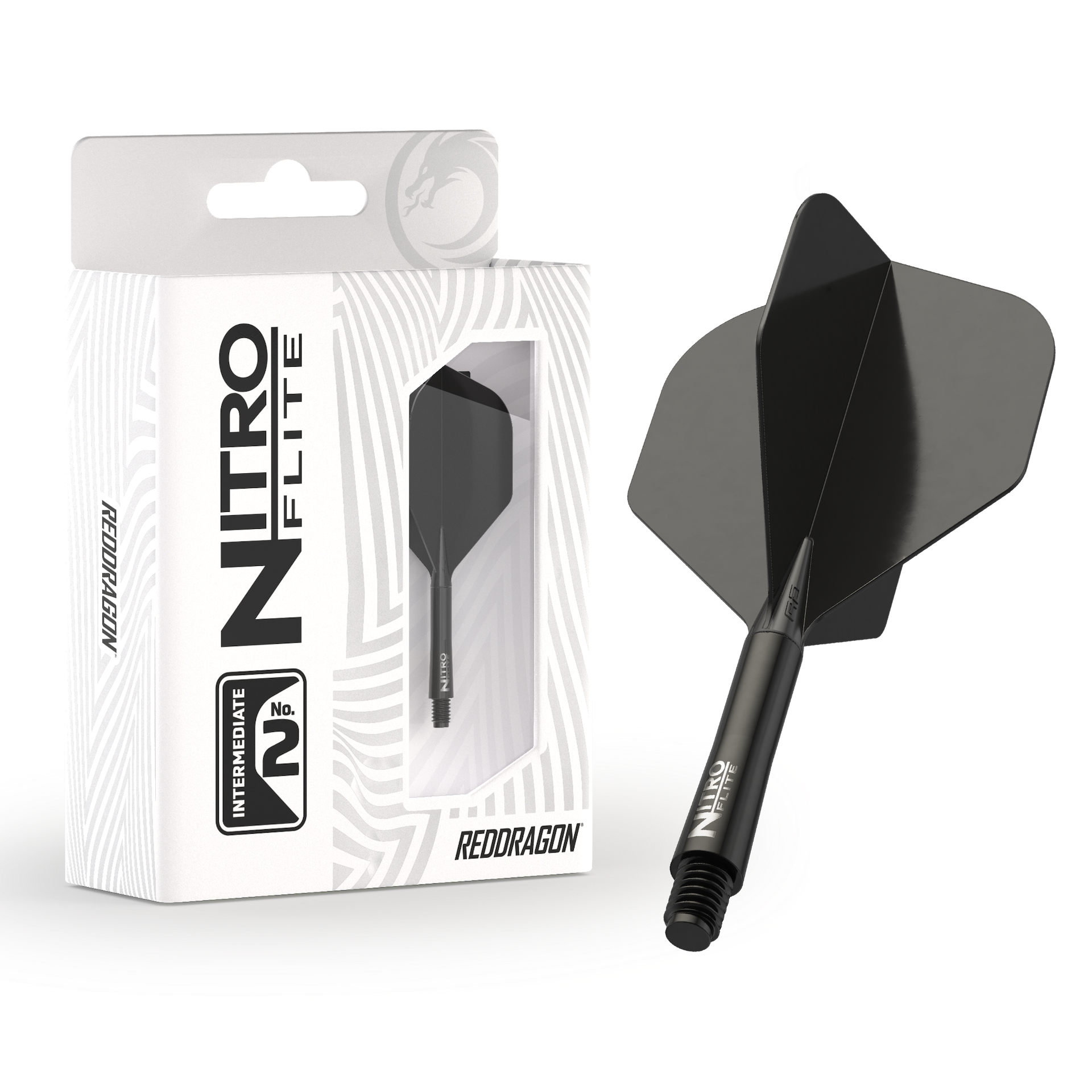 Red Dragon NITRO FLITE BLACK AND BLACK - DreamDarts Dartshop