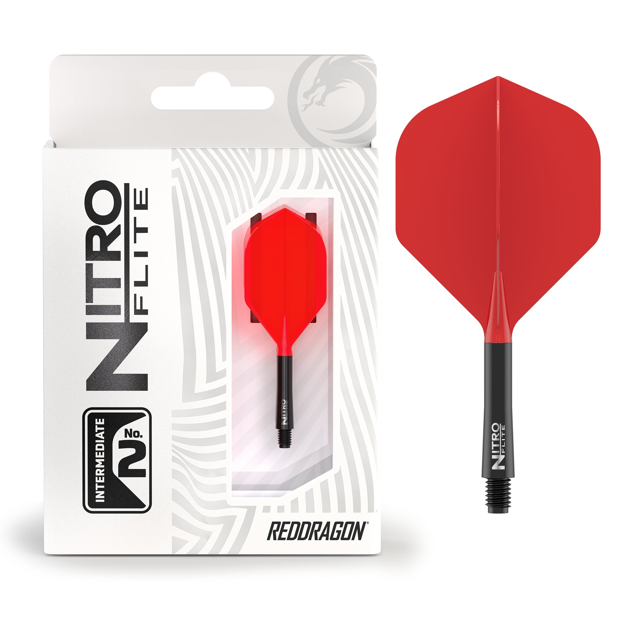 Red Dragon NITRO FLITE BLACK AND RED - DreamDarts Dartshop
