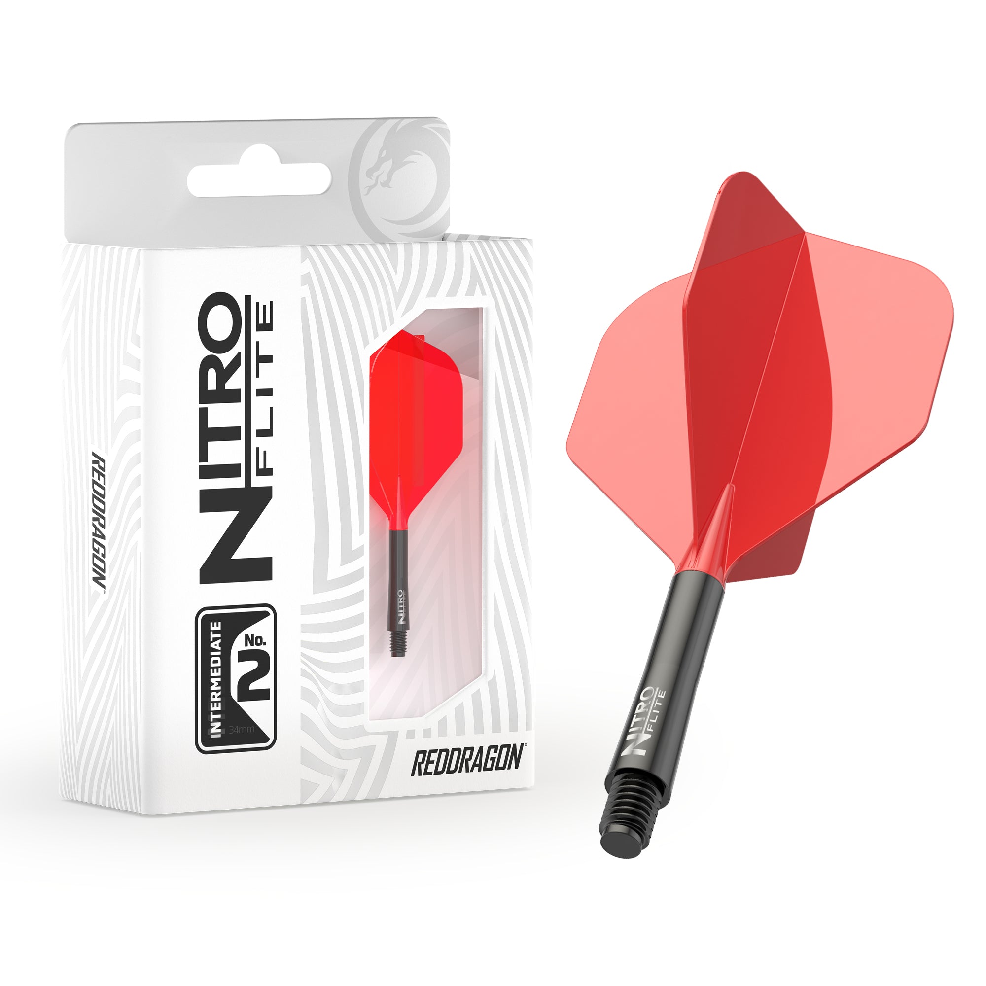 Red Dragon NITRO FLITE BLACK AND RED - DreamDarts Dartshop