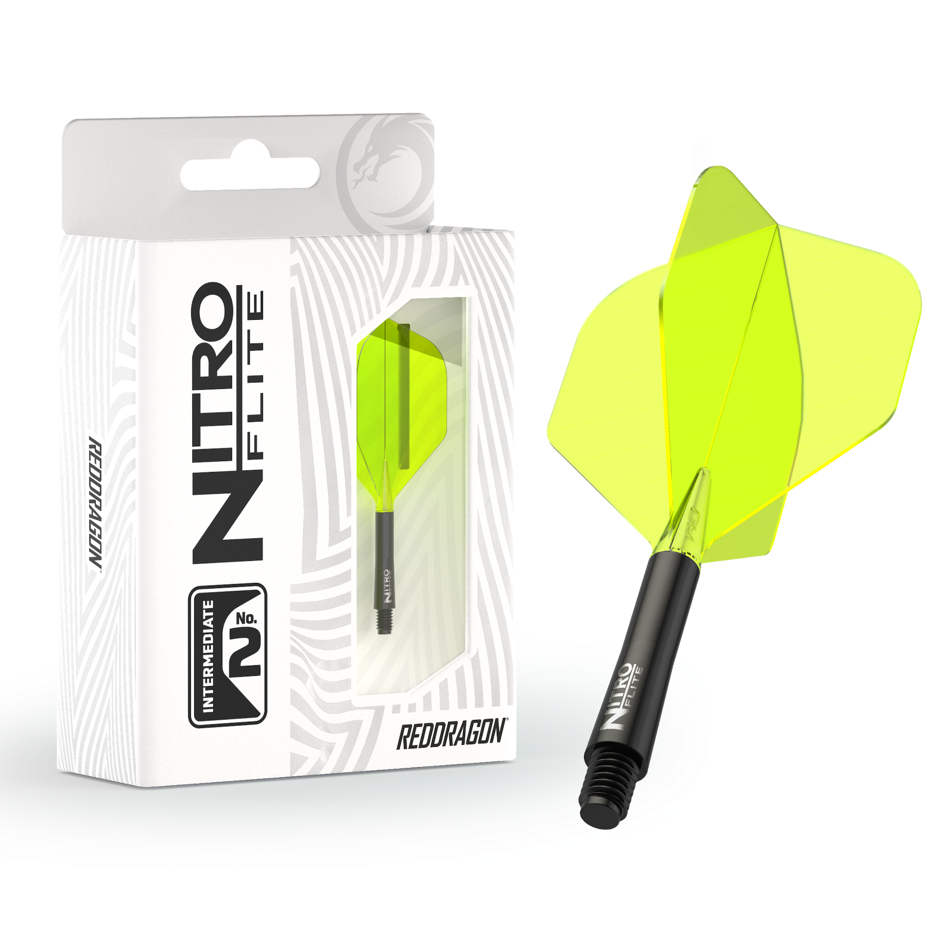 Red Dragon NITRO FLITE BLACK AND YELLOW - DreamDarts Dartshop