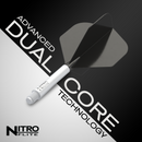 Red Dragon NITRO FLITE WHITE AND BLACK - DreamDarts Dartshop