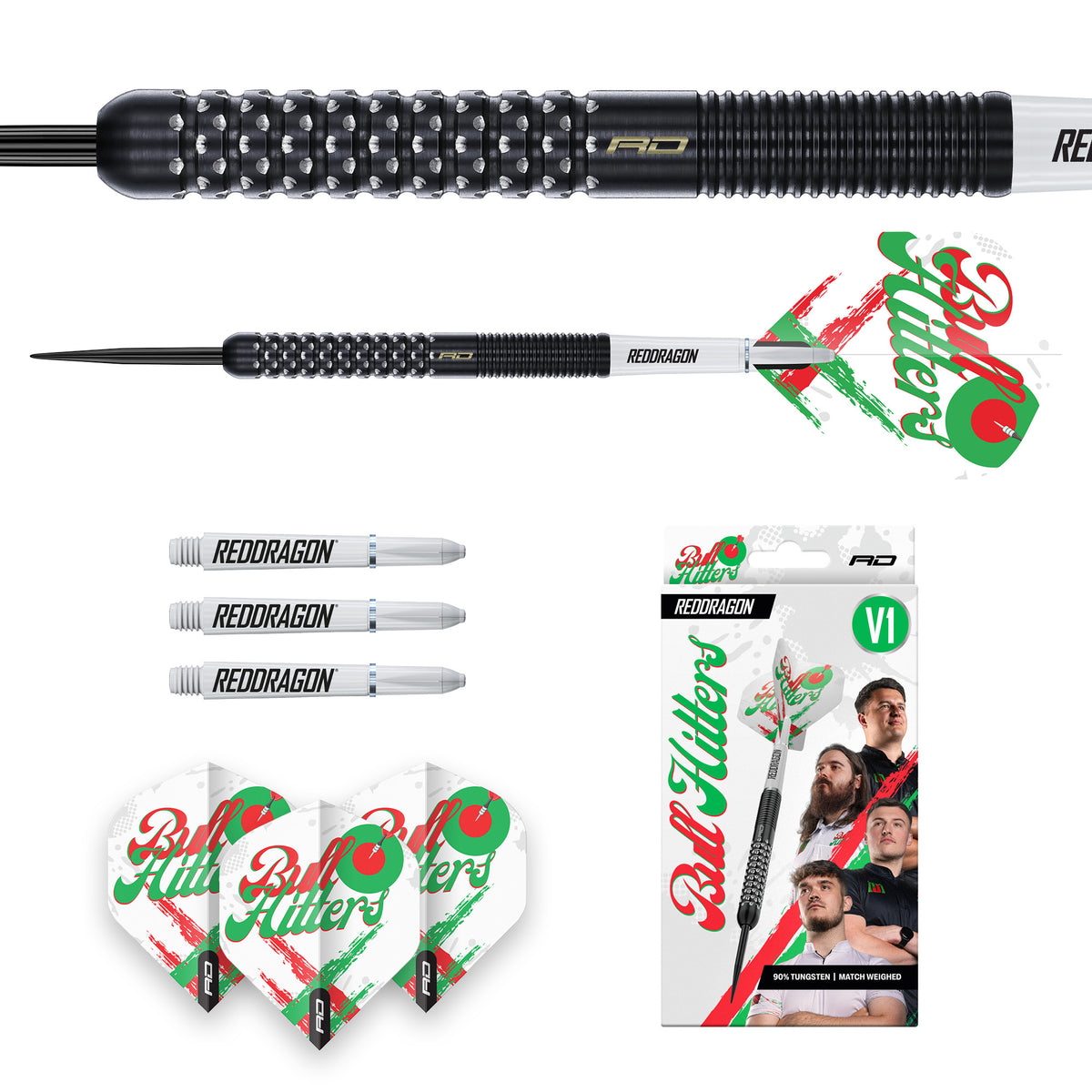 Red Dragon Bullhitters V1 90% Steeldarts - DreamDarts Dartshop