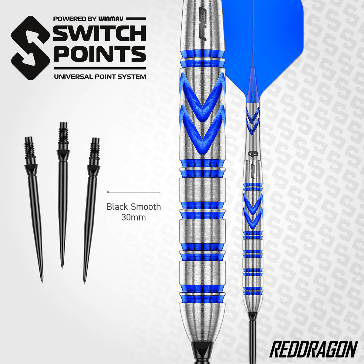 Gerwyn Price - Blue Original Switch Points 90% Steeldarts - DreamDarts Dartshop