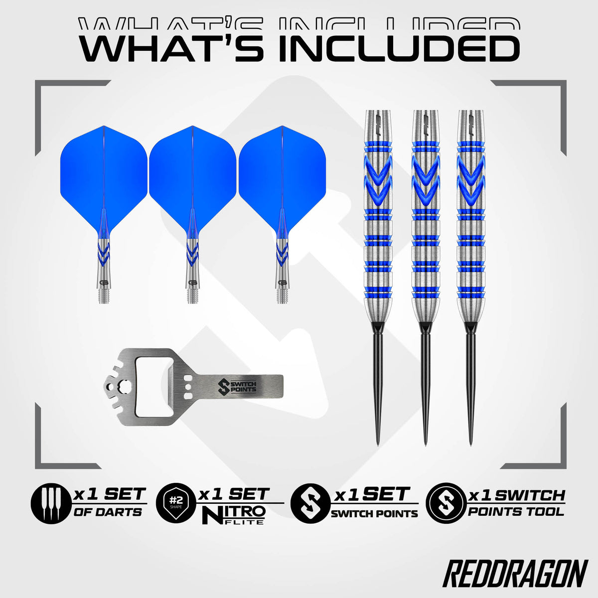 Gerwyn Price - Blue Original Switch Points 90% Steeldarts - DreamDarts Dartshop