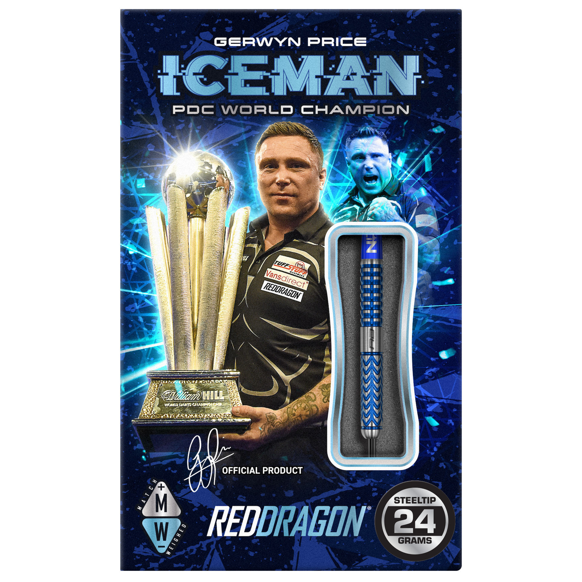 Gerwyn Price Glacier 90% Steeldarts - DreamDarts Dartshop