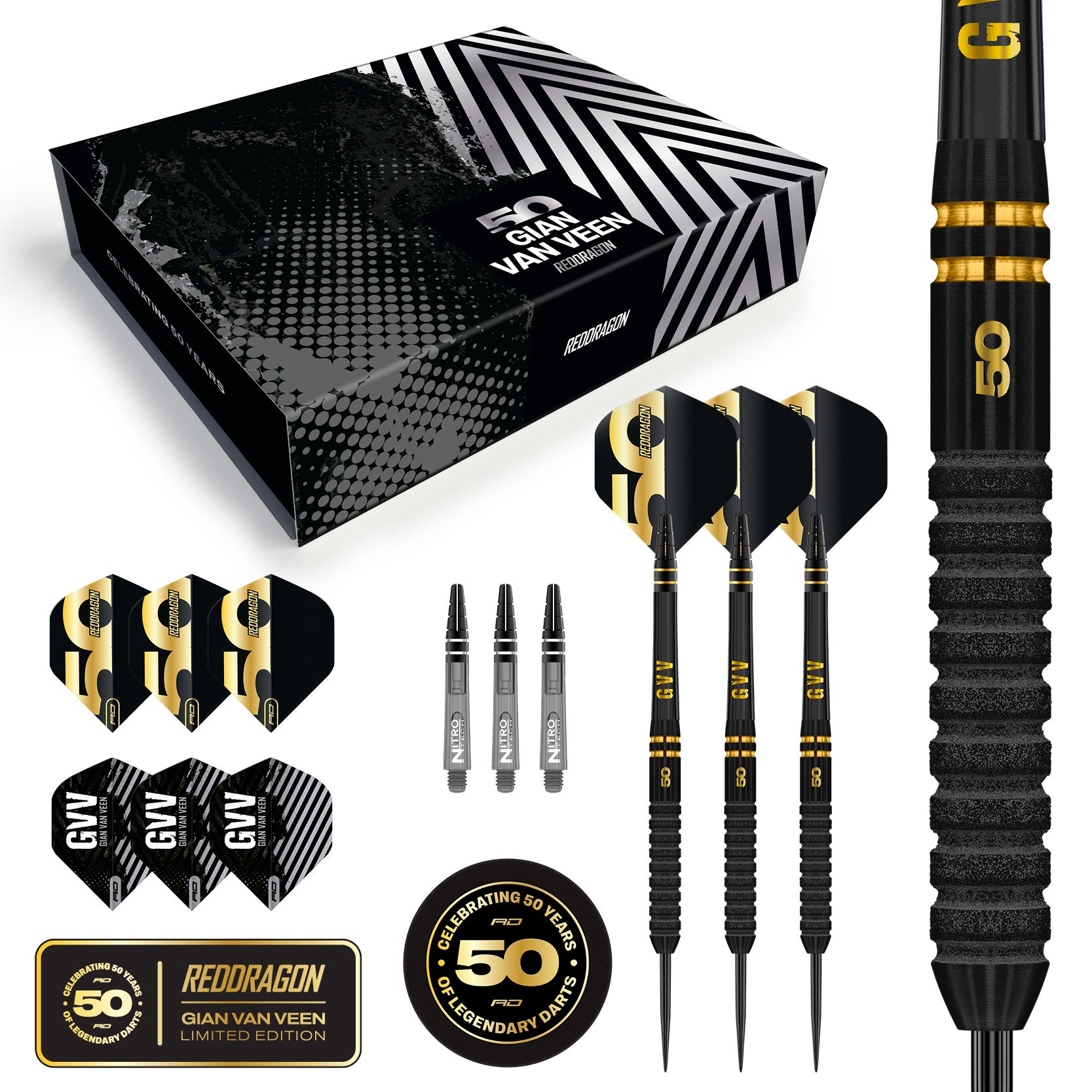 Gian van Veen - 50 Years Player Edition Steeldarts - DreamDarts Dartshop