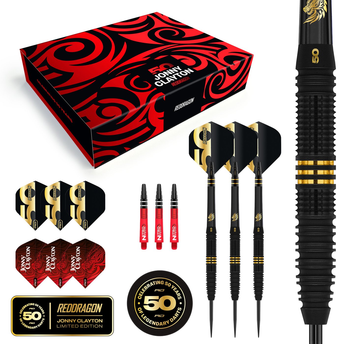 Jonny Clayton - 50 Years Player Edition Steeldarts - DreamDarts Dartshop