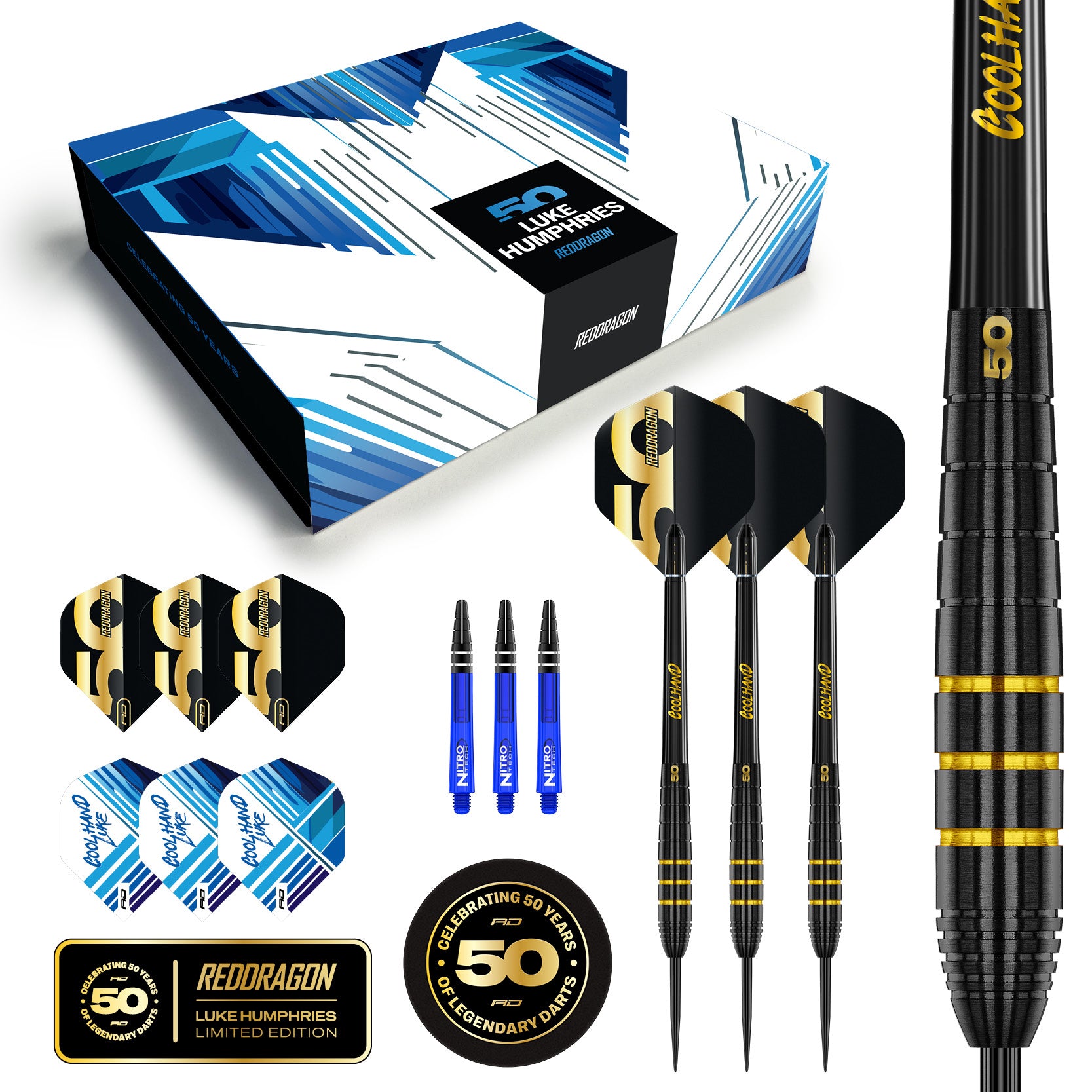 Luke Humphries - 50 Years Player Edition Steeldarts - DreamDarts Dartshop