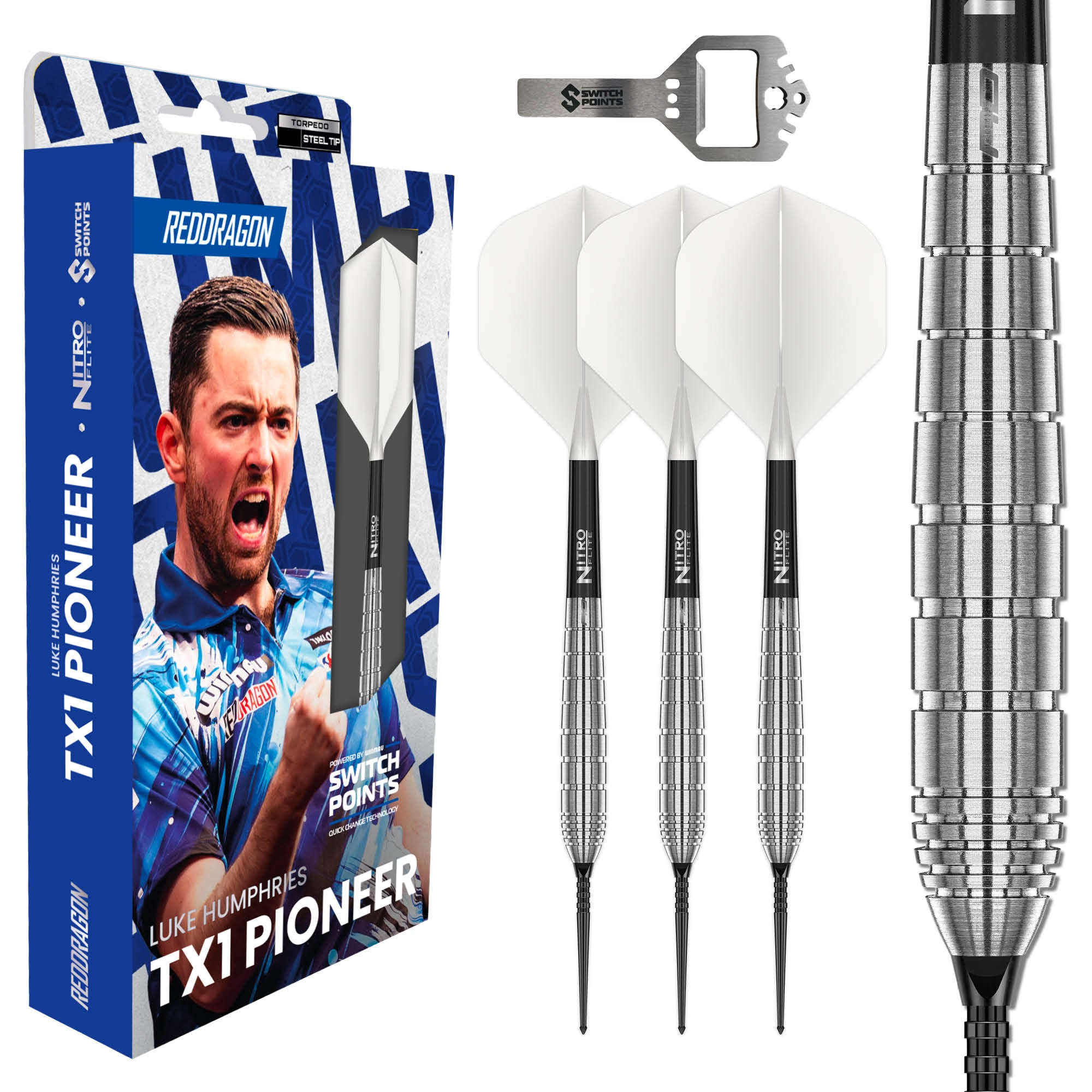 Luke Humphries - TX1 Pioneer Switch Points 90% Steeldarts - DreamDarts Dartshop