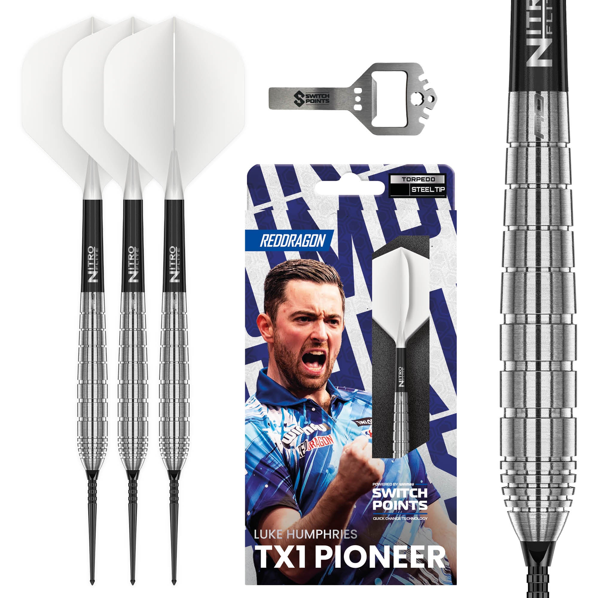 Luke Humphries - TX1 Pioneer Switch Points 90% Steeldarts - DreamDarts Dartshop