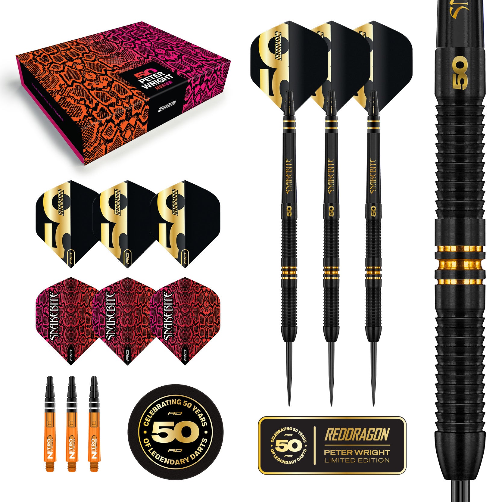 Peter Wright - 50 Years Player Edition Steeldarts - DreamDarts Dartshop