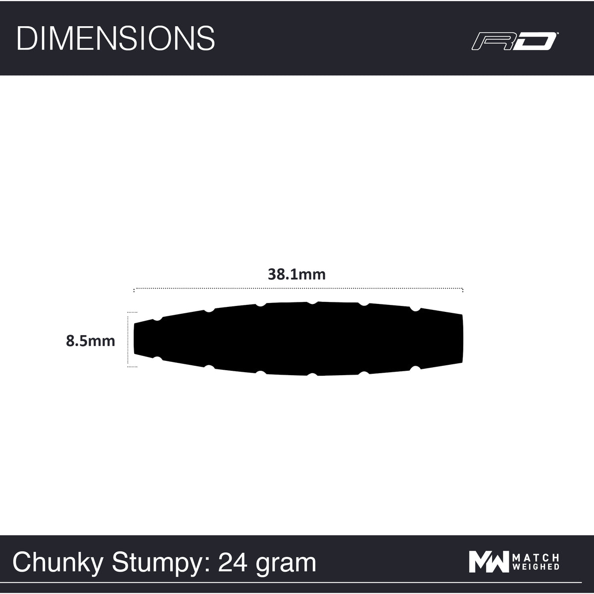 RED DRAGON Chunky Stumpy 24 Gramm 85% STEELDARTS Limited Edition - DreamDarts Dartshop