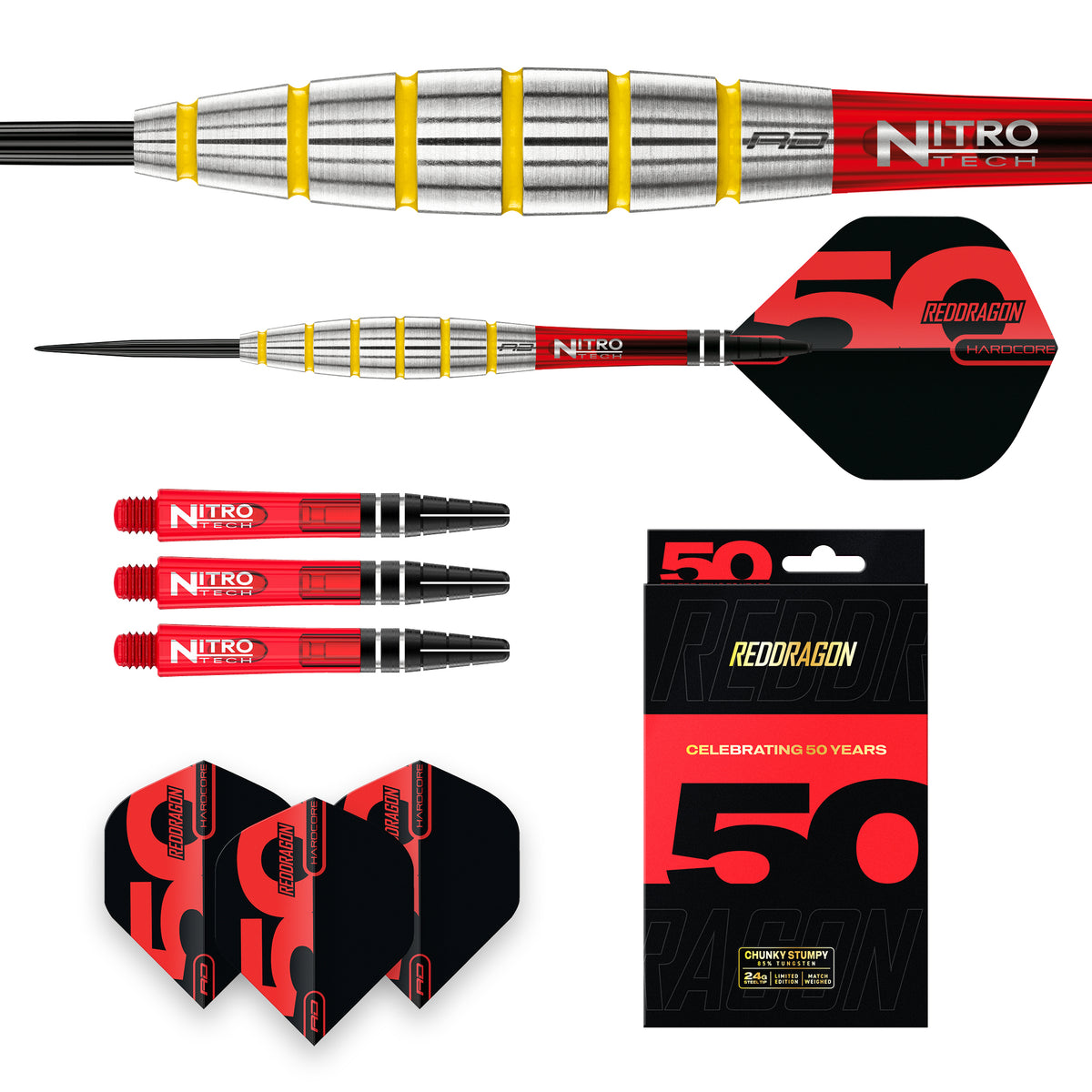 RED DRAGON Chunky Stumpy 24 Gramm 85% STEELDARTS Limited Edition - DreamDarts Dartshop