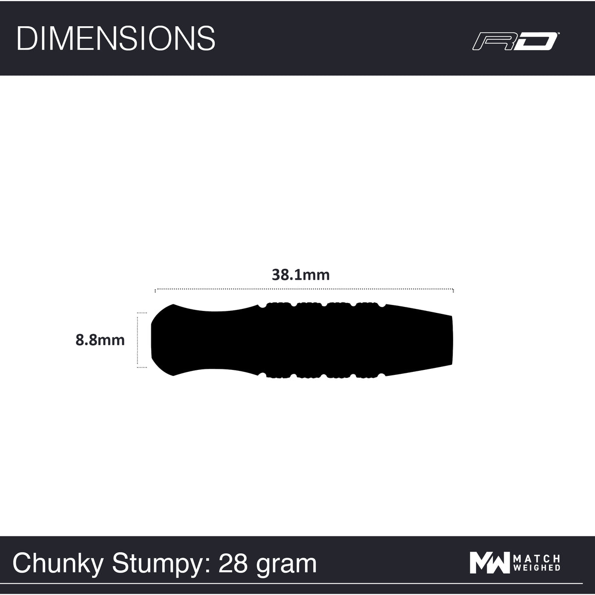 RED DRAGON Chunky Stumpy 28 Gramm 85% STEELDARTS Limited Edition - DreamDarts Dartshop
