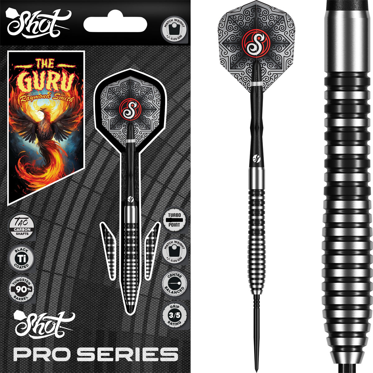 Shot Raymond Smith "The Guru" 90% Turbo Point Steeldarts - DreamDarts Dartshop